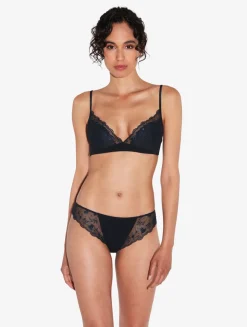 La Perla Bralette Onyx Con Tul Bordado