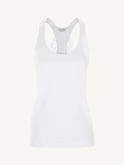 La Perla Camiseta De Tirantes Con Espalda Nadadora De Algodón Blanco