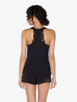 La Perla Camiseta De Tirantes Con Espalda Nadadora De Algodón Negro