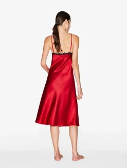 La Perla Camisón Corto De Raso De Seda Con Frastaglio