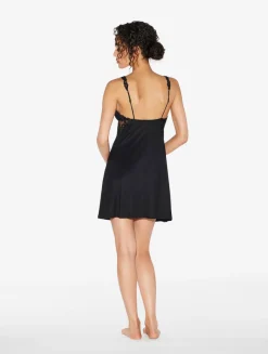 La Perla Camisón De Modal Negro Con Tul Bordado