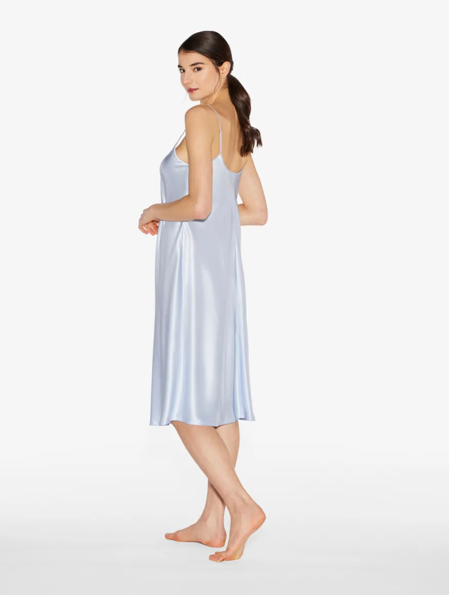 La Perla Camisón De Seda Azul Celeste