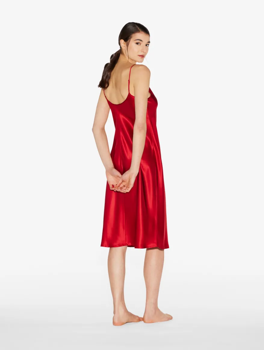 La Perla Camisón De Seda Granate
