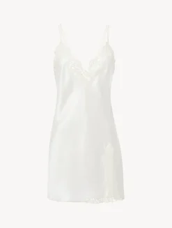 La Perla Camisón Escotado Blanquecino Con Macramé