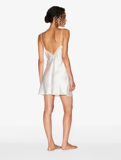 La Perla Camisón Escotado Blanquecino Con Macramé
