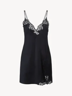 La Perla Camisón Escotado Negro Con Macramé