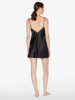 La Perla Camisón Escotado Negro Con Macramé