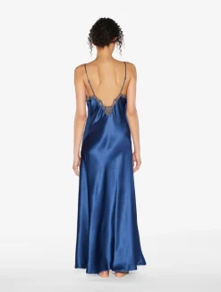 La Perla Camisón Largo Oscuro Con Frastaglio