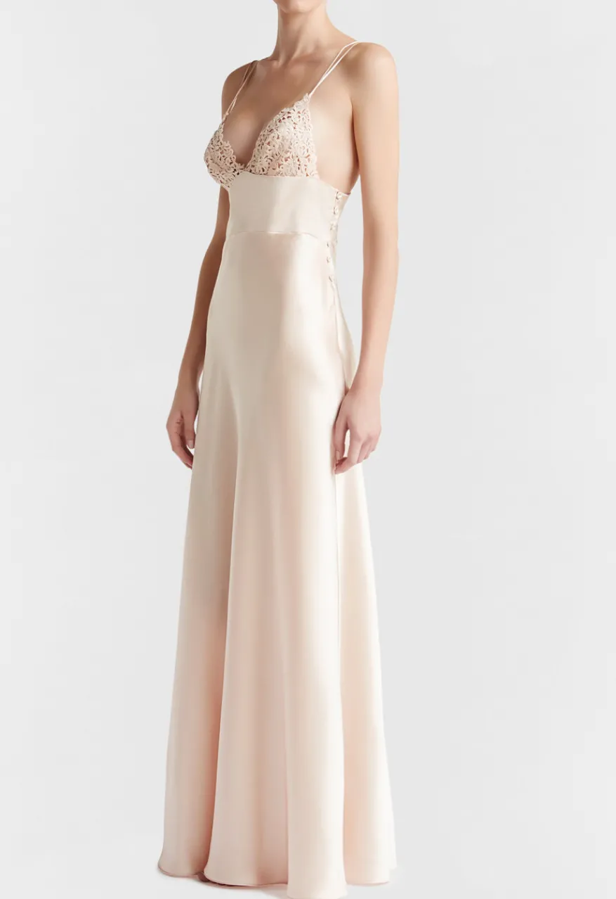 La Perla Camisón Largo Beige Rosado