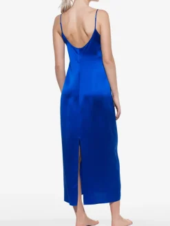 La Perla Camisón Largo De Seda En Color Eléctrico