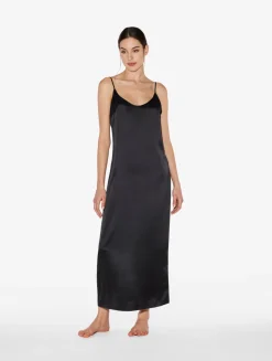 La Perla Camisón Largo De Seda Negra