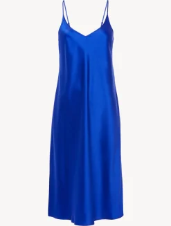 La Perla Camisón Midi De Seda En Color Eléctrico