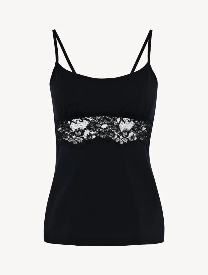 La Perla Camisola De Algodón Negra