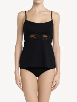 La Perla Camisola De Algodón Negra