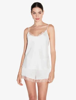 La Perla Camisola De Seda Con Encaje Leavers De Color