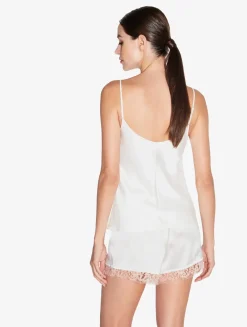 La Perla Camisola De Seda Con Encaje Leavers De Color