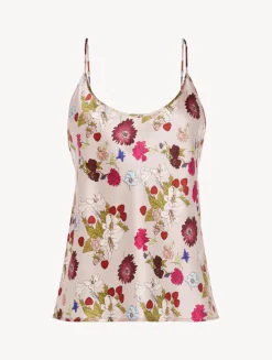La Perla Camisola De Seda Con Estampado De Flores