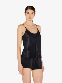 La Perla Camisola De Seda Negra