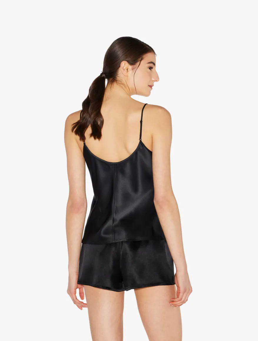 La Perla Camisola De Seda Negra