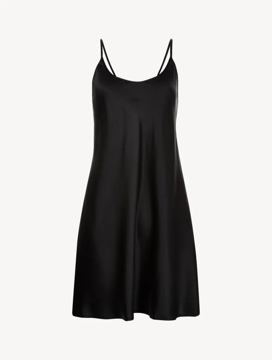La Perla Combinación Corta De Seda Negro