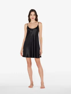 La Perla Combinación Corta De Seda Negro