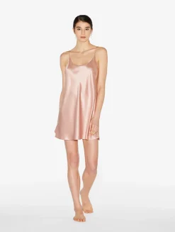 La Perla Combinación Corta De Seda Rosa Empolvado