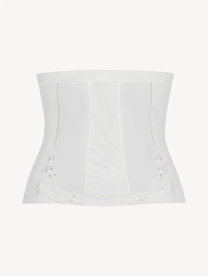 La Perla Corsé De Tul Elástico Blanquecino