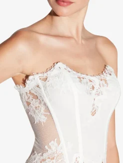 La Perla Corsé Suave Con Encaje Leavers De Algodón De Color Roto