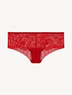 La Perla Culote Tipo Pantalón Corto De Encaje Rojo