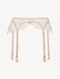 La Perla Liguero Con Encaje De Color Rosa Antiguo