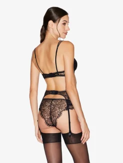 La Perla Liguero Con Encaje De Color Ónix