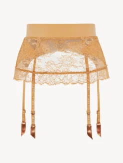La Perla Liguero Control Fit De Lycra® Con Encaje Chantilly Color Carne