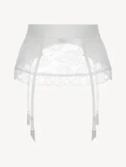 La Perla Liguero Control Fit De Lycra® Con Encaje Chantilly Color Blanco