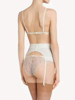 La Perla Liguero Control Fit De Lycra® Con Encaje Chantilly Color Blanco