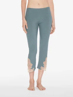 La Perla Pantalón Acanalado En Mezcla De Cachemir Sleepy Dream Con Frastaglio