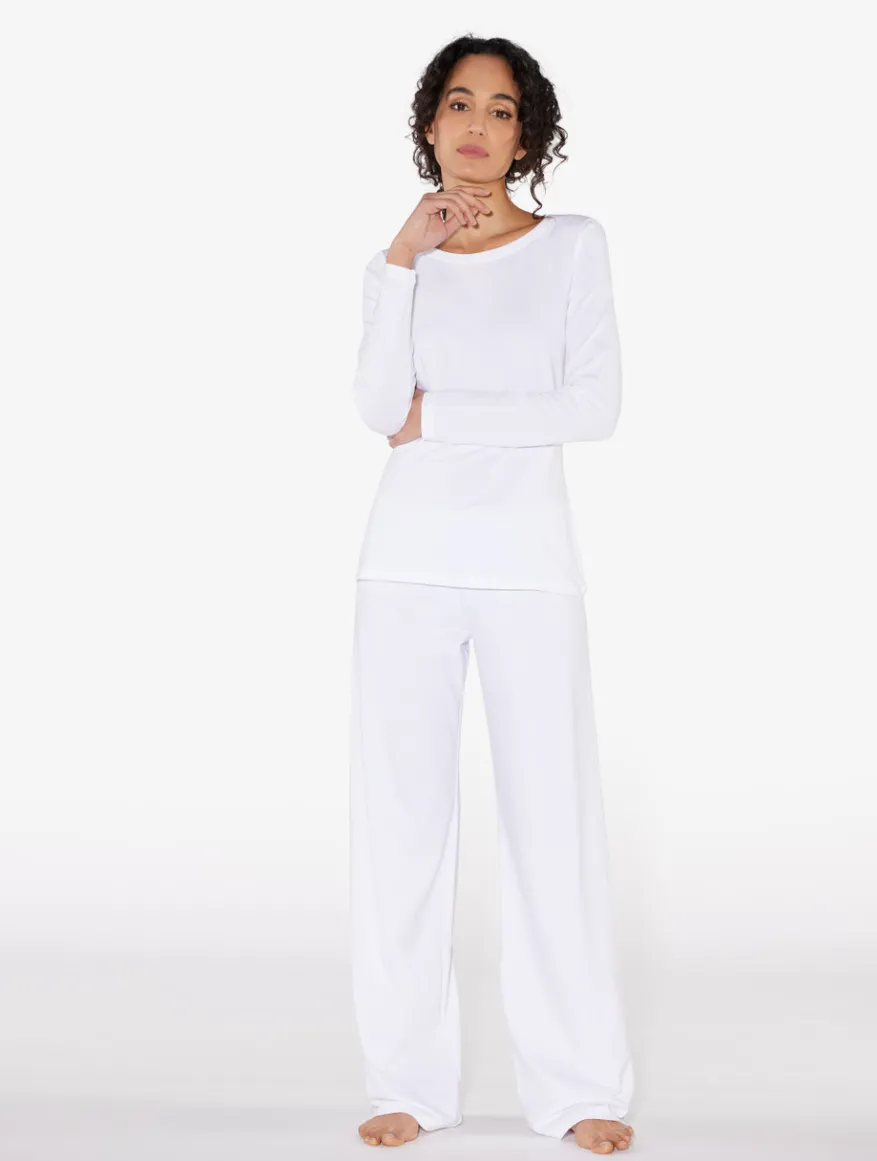 La Perla Pantalón Blanco De Algodón
