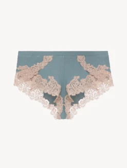 La Perla Pantalón Corto De Pijama Acanalado En Mezcla De Cachemir Sleepy Dream Con Frastaglio