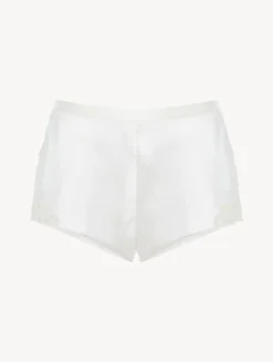 La Perla Pantalón Corto De Pijama Blanquecino Con Macramé Frastaglio