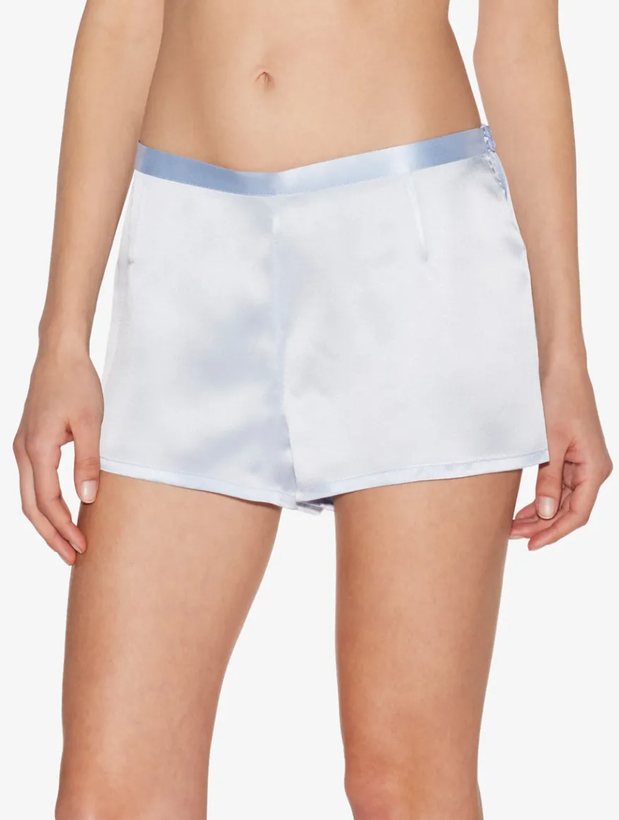 La Perla Pantalón Corto De Pijama De Seda Celeste