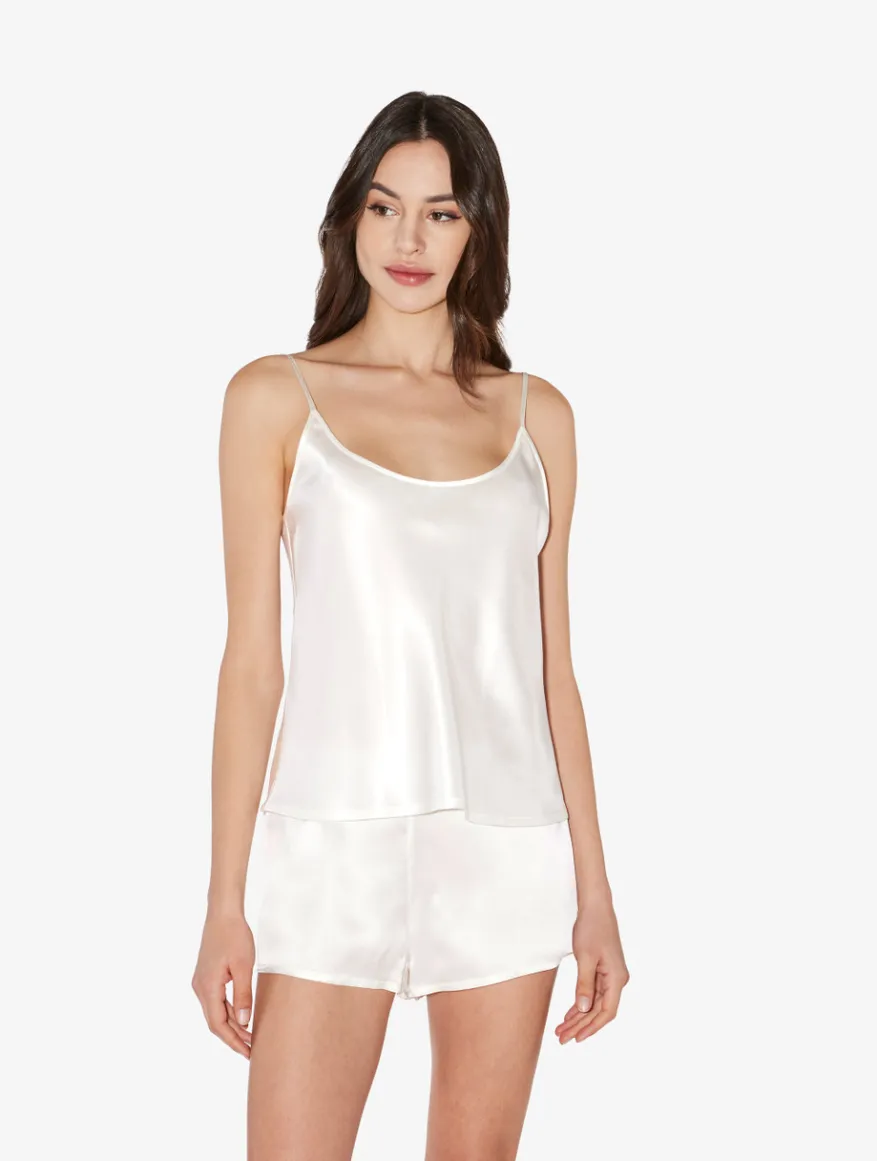 La Perla Pantalón Corto De Pijama De Seda Blanco