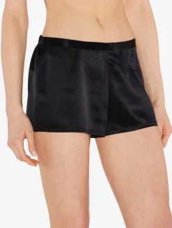 La Perla Pantalón Corto De Pijama De Seda Negro
