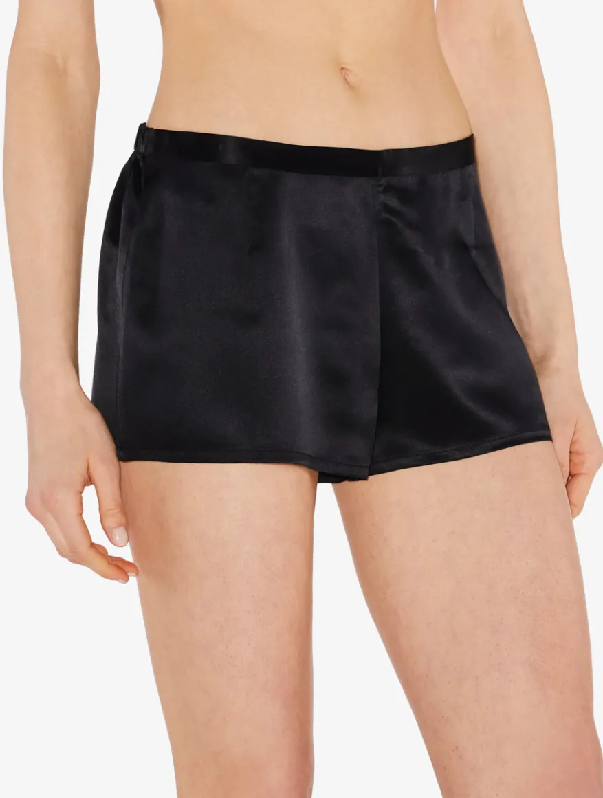 La Perla Pantalón Corto De Pijama De Seda Negro