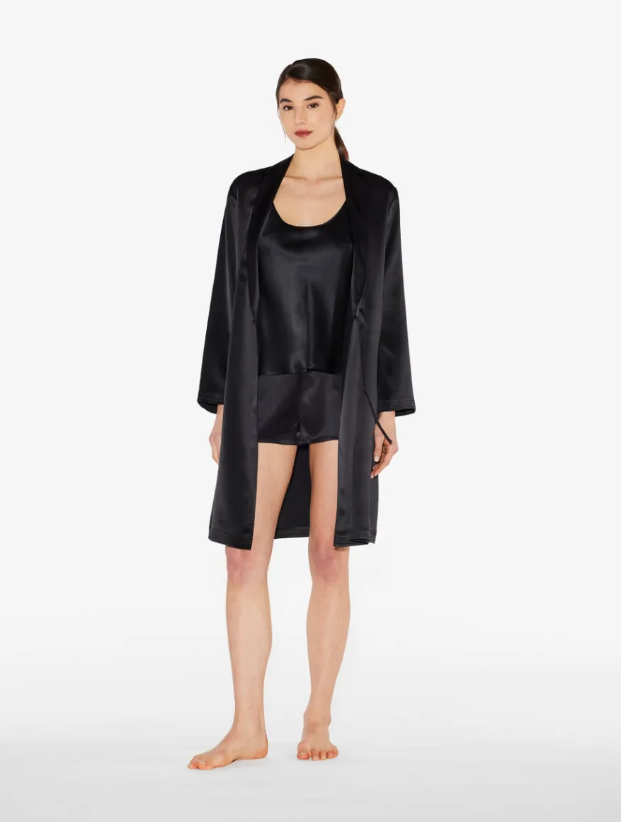 La Perla Pantalón Corto De Pijama De Seda Negro