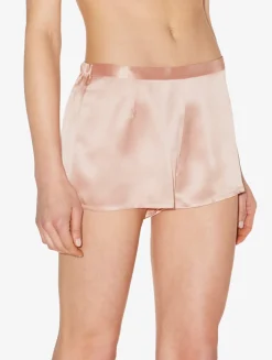 La Perla Pantalón Corto De Pijama De Seda Rosa Empolvado