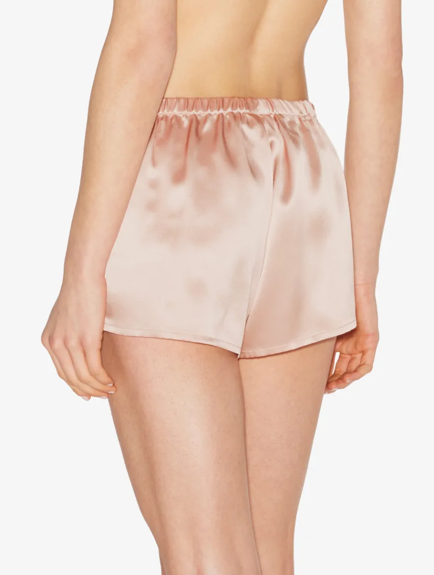 La Perla Pantalón Corto De Pijama De Seda Rosa Empolvado
