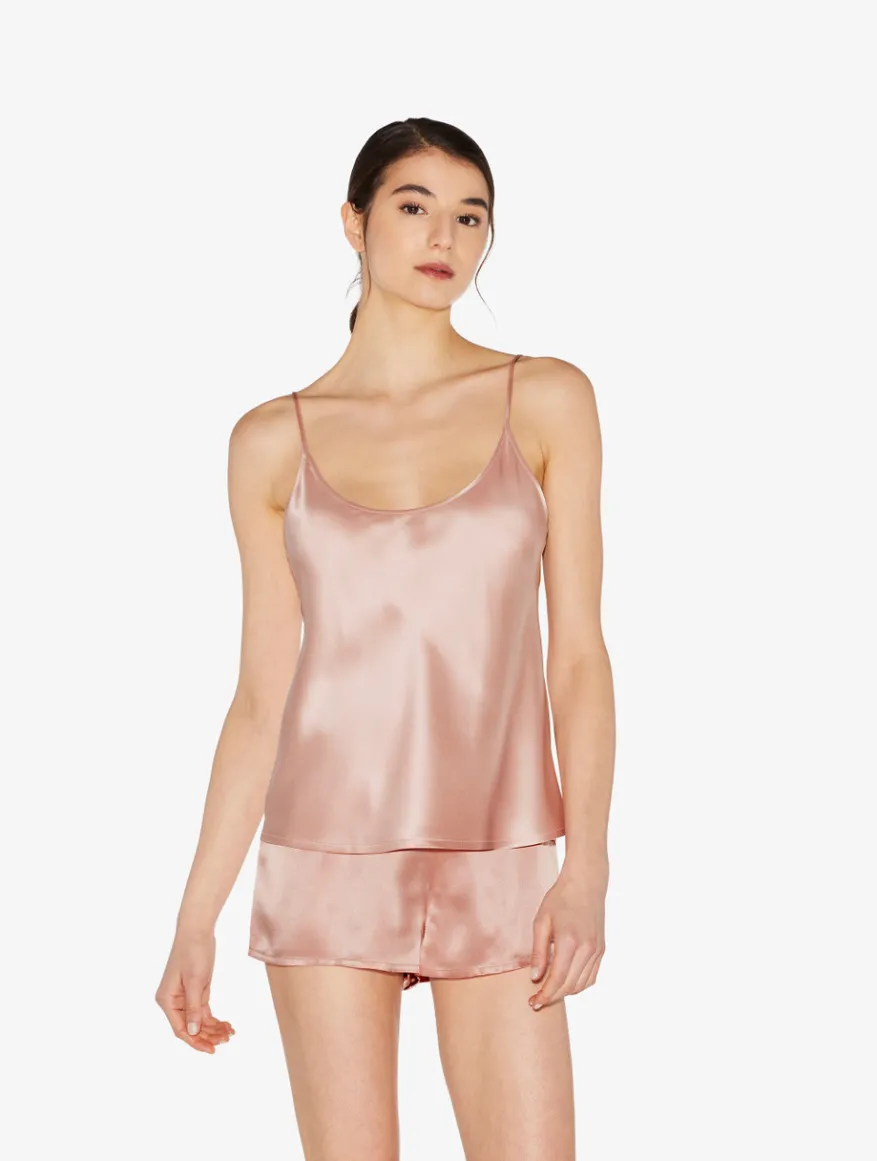 La Perla Pantalón Corto De Pijama De Seda Rosa Empolvado