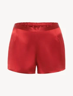 La Perla Pantalón Corto De Pijama De Seda Granate