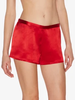 La Perla Pantalón Corto De Pijama De Seda Granate