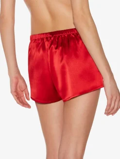 La Perla Pantalón Corto De Pijama De Seda Granate