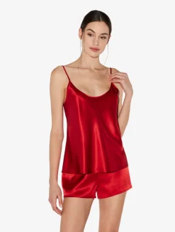 La Perla Pantalón Corto De Pijama De Seda Granate